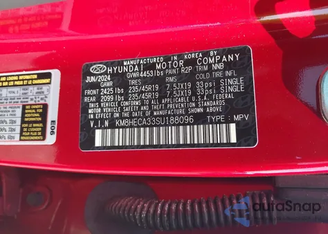 2025 Hyundai Kona Limited z USA, uszkodzony, nr VIN KM8HECA33SU188096